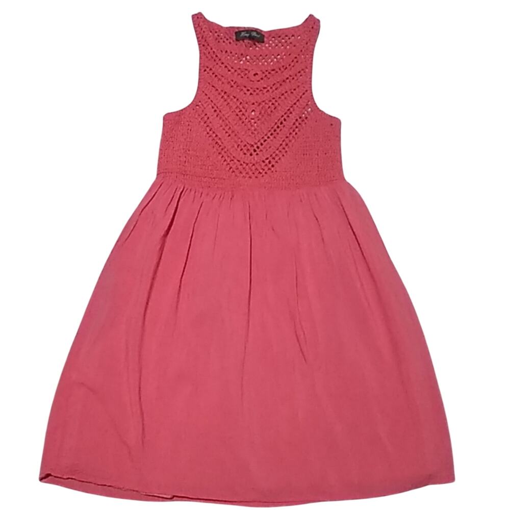 Honey Punch crochet top cotton dress Small
